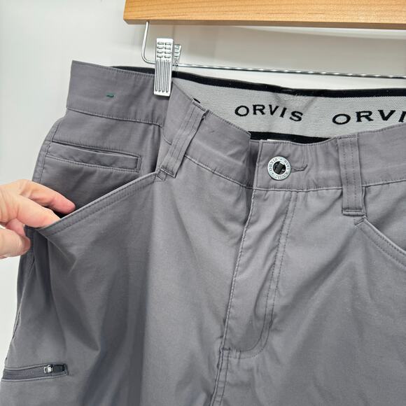 Orvis Golf Pants Mens 36x32 (36x31 ACTUAL) Gray Water Repellent Stretch Active - Picture 10 of 11